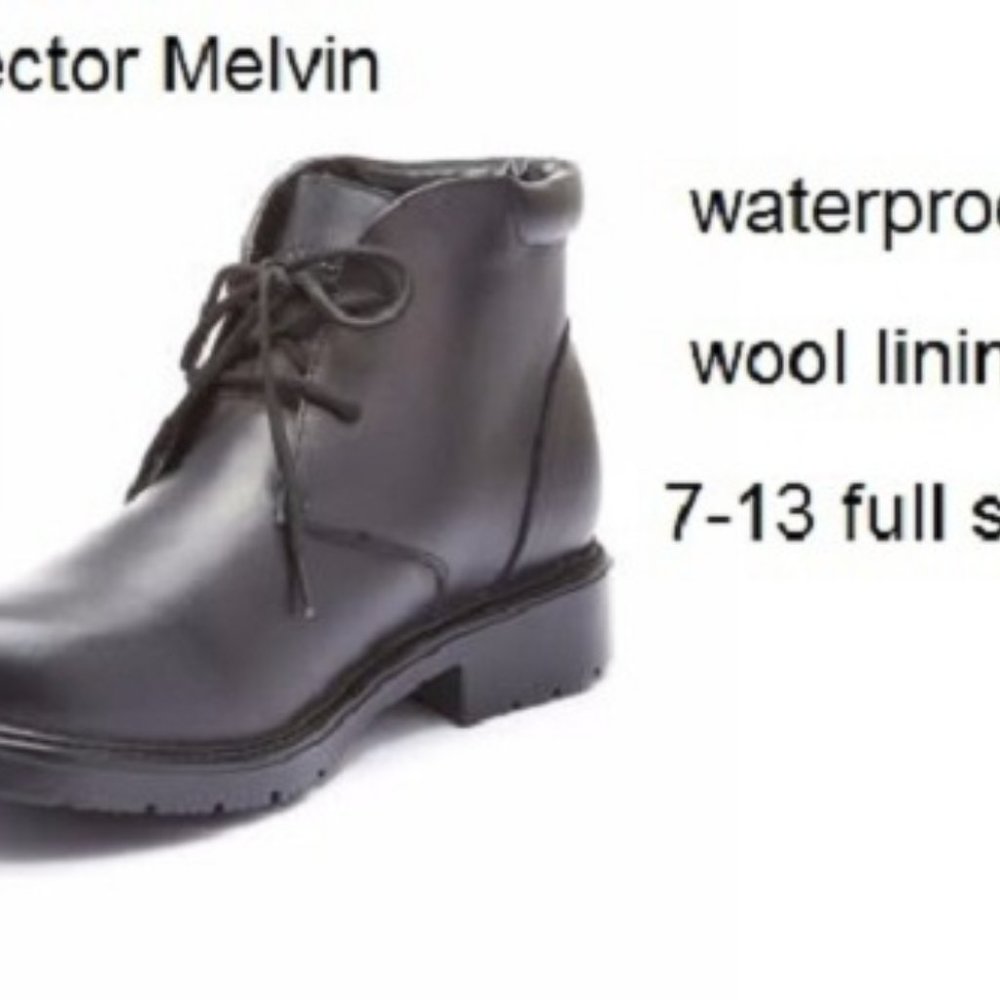 New Men's Prospector black leather boots